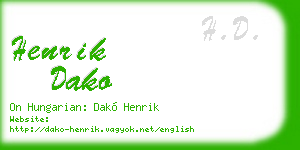henrik dako business card